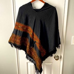 Bohemian style poncho